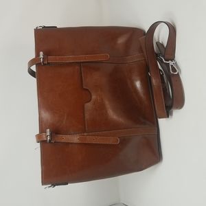 Enmain brown leather tote